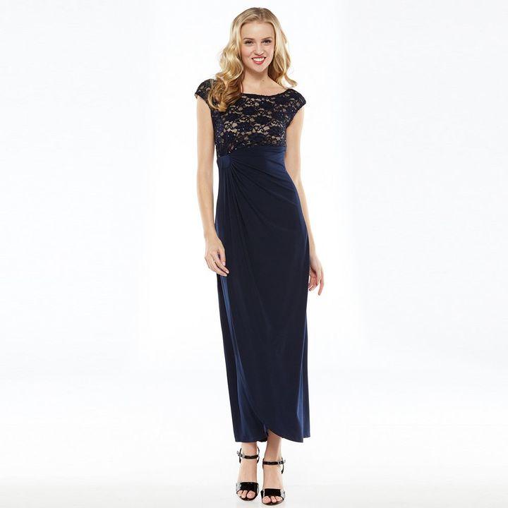 Mariage - Connected apparel gathered full-length dress - women's