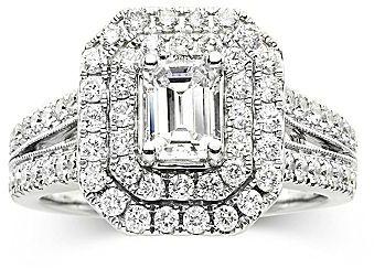 زفاف - FINE JEWELRY Modern Bride Signature 1 CT. T.W. White & Color-Enhanced Blue Diamond Ring