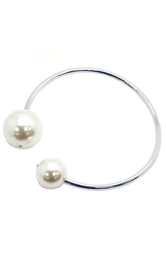 Свадьба - Dual Pearl Cuff- Silver SOLD OUT