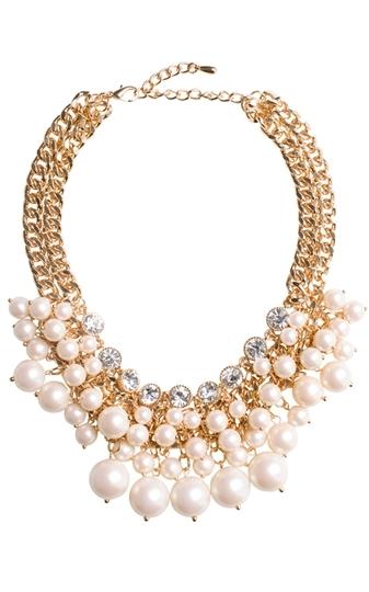 زفاف - Pearl Cluster Necklace