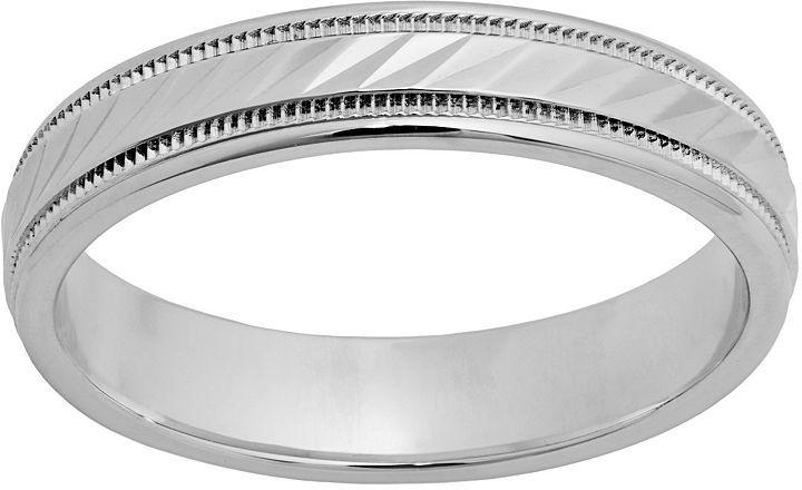 Wedding - Sterling silver wave wedding ring