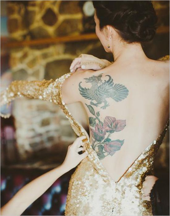 Hochzeit - Our 10 Favorite Tattooed Brides