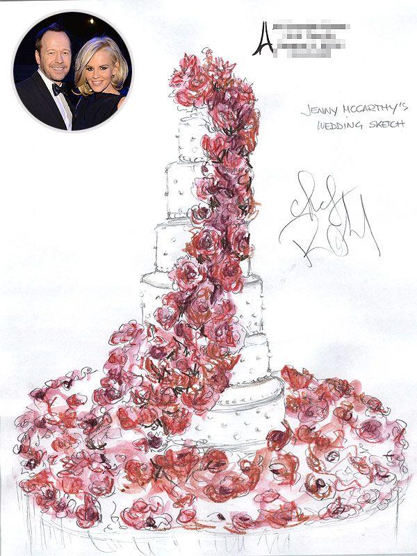 Wedding - Exclusive: Jenny McCarthy And Donnie Wahlberg's Rose-Covered Wedding Cake