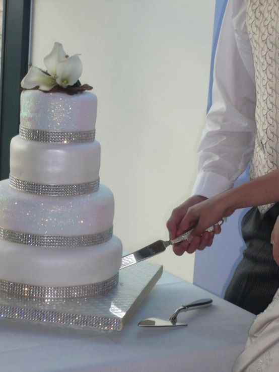 زفاف - Rhinestone Wedding Cake Bling Rhinestone Banding Cake Sparkle Rhinestone Ribbon Banding 6 Yard Listing