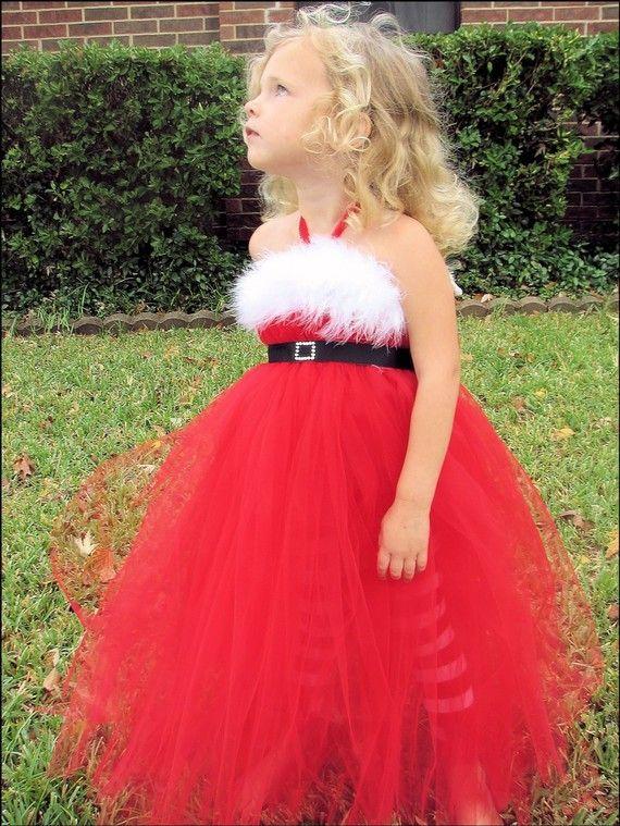 Hochzeit - Christmas Tutu Gown, Toddler To Girl, Mrs. Claus, Punkydoo Kids