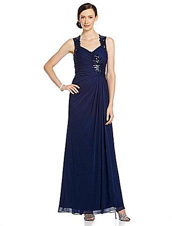 Wedding - Ignite Evenings Sequined Lace & Chiffon Gown