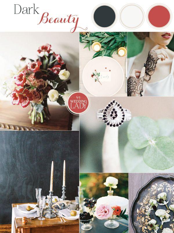 Mariage - Darkly Romantic Baroque Wedding Inspiration In Ink And Berry