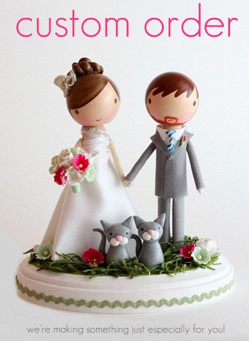 زفاف - Custom Wedding Cake Topper - Order For - TEVABARELA