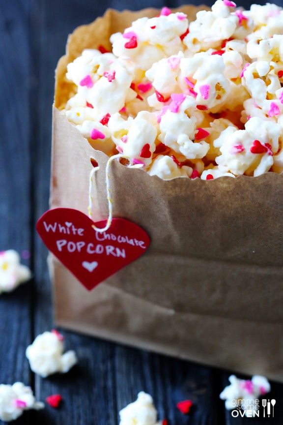 Hochzeit - Valentine's Popcorn (White Chocolate Popcorn)
