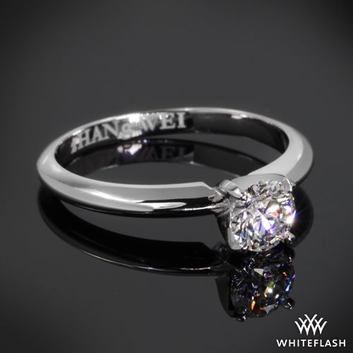 زفاف - 14k White Gold 4 Prong Solitaire Engagement Ring