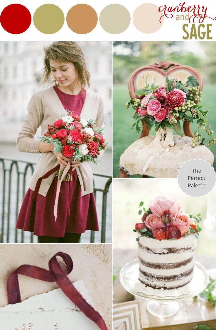 Hochzeit - Color Story: Cranberry   Sage