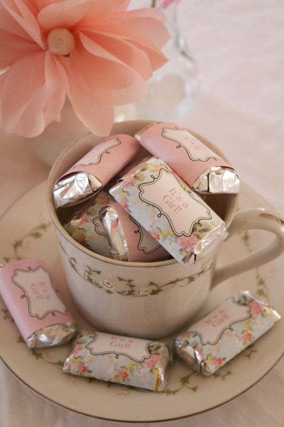 زفاف - Shabby Chic Mini Candy Bar Wrappers