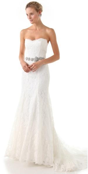 Mariage - Love, Yu Strapless Lace Gown
