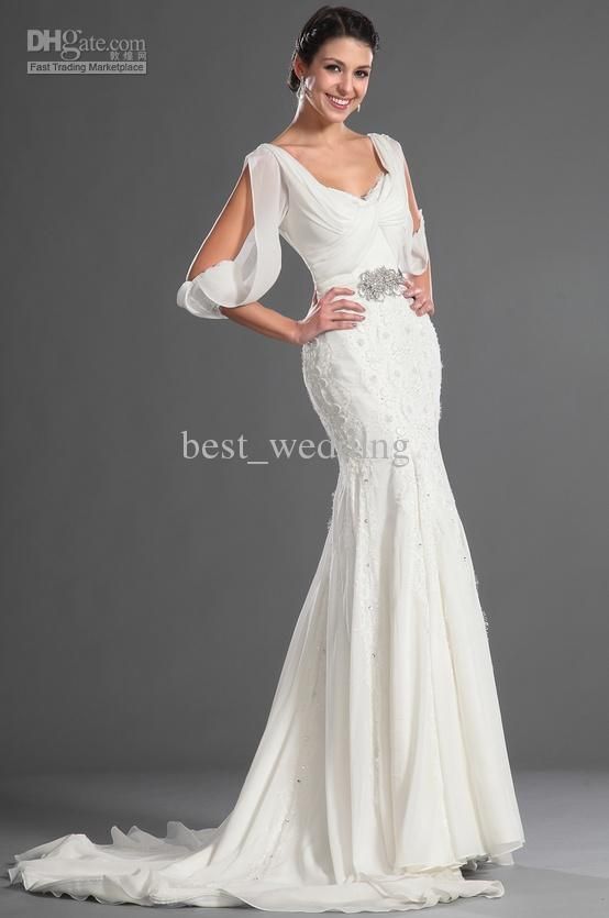 Свадьба - Long Sleeved & 3/4 Length Sleeve Wedding Gown Inspiration