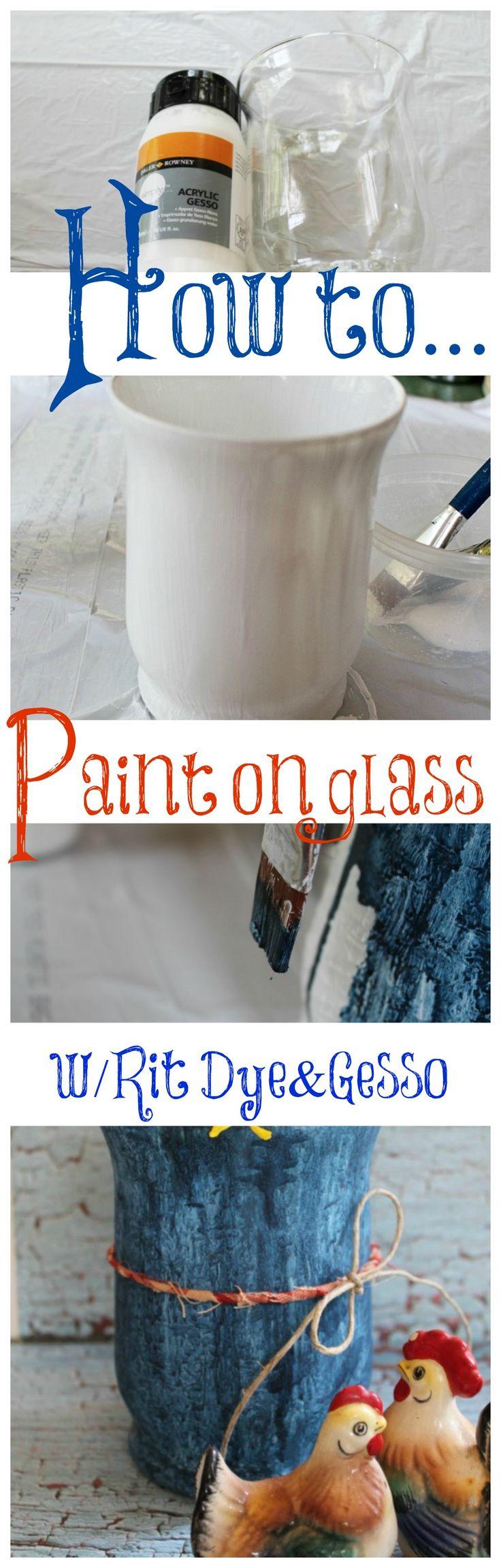 زفاف - Painting On Glass With Gesso And Rit Dye, Another Experiment
