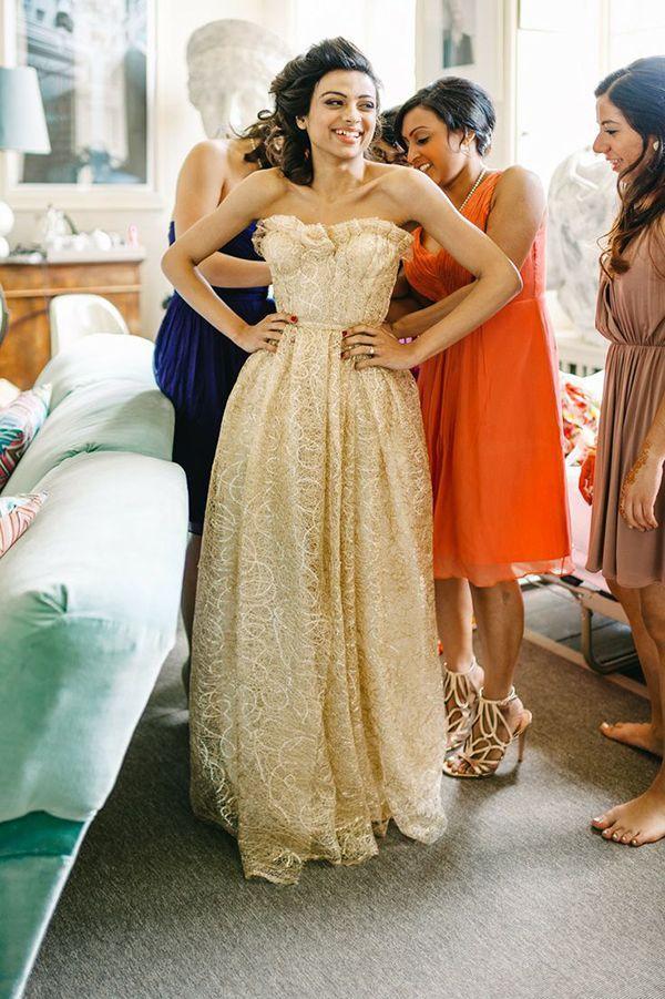 زفاف - 20 Gold Wedding Dresses Inspired By Jessica Simpson