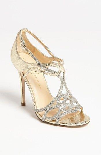 Hochzeit - Ivanka Trump 'Herly' Sandal, Gold & Silver Shimmer.