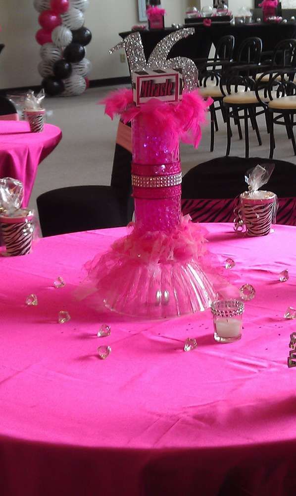 زفاف - "Pink & Zebra Sweet 16" Birthday Party Ideas