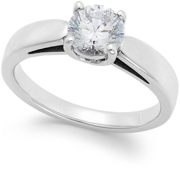 Wedding - Solitaire Diamond Engagement Ring in 14k White Gold (1 ct. t.w.)