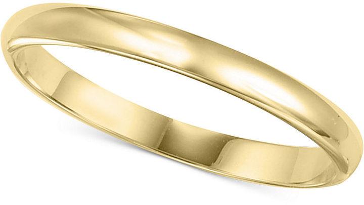 Hochzeit - 14k Gold Ring, 2mm Wedding Band