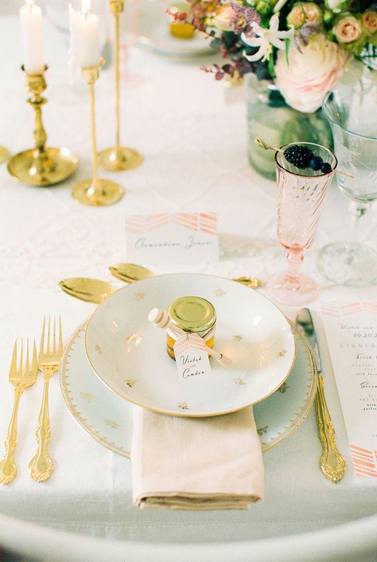 Wedding - Pink & Gold Dinner Party   Get The Look
