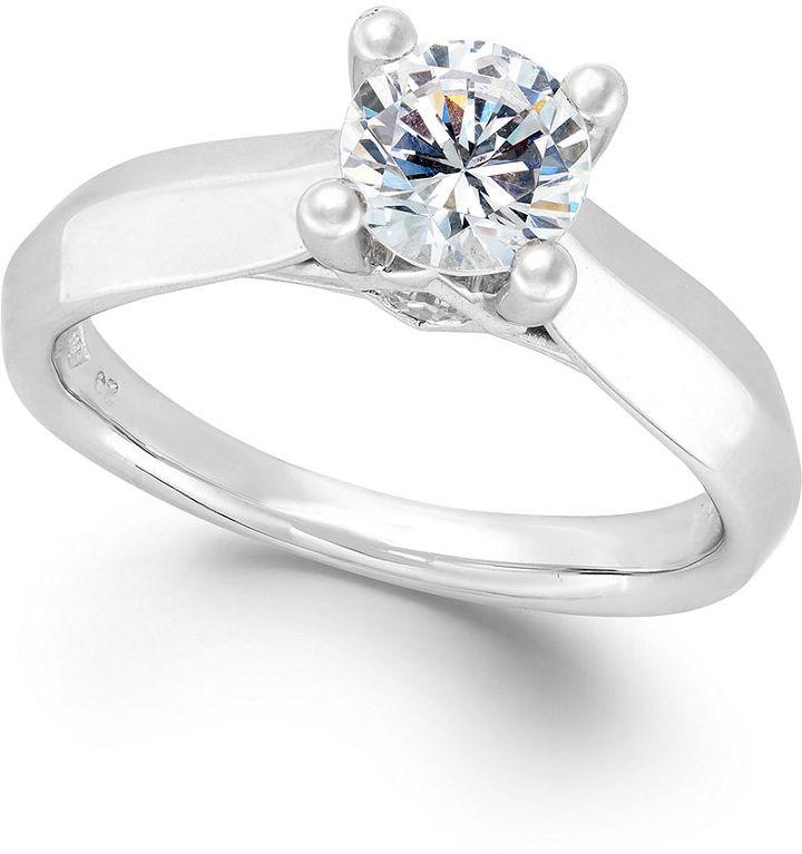 Hochzeit - Diamond Solitaire Engagement Ring in 14k White Gold (1 ct. t.w.)