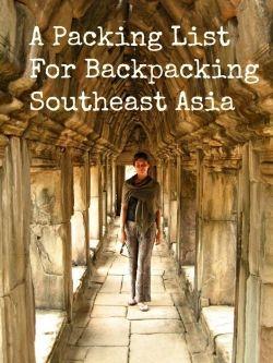 Mariage - A Packing List For Backpacking Southeast Asia: How To Pack Light, Stay Cool And Look Stylish