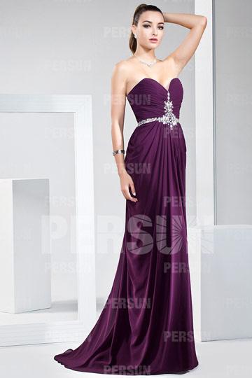 Mariage - Crediton Sweetheart Full length Prom Gown with strass belt