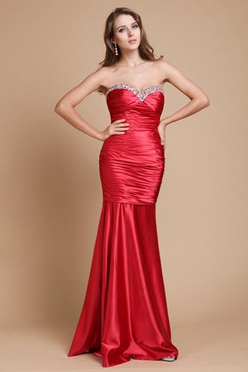 زفاف - Deal Sweetheart Red Mermaid Prom Dress