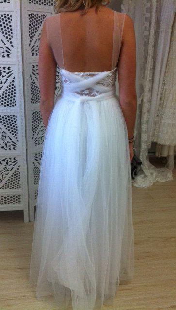 Wedding - Dreamy Sheer Neck Wedding Dress With Stunning Soft Tulle Skirt And Sheer Lace Detailing
