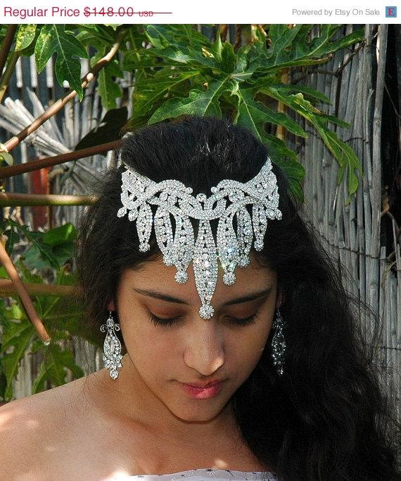 Hochzeit - SALE Crystal Bridal Headpiece, Bridal Hair Headband,Boho Headpiece,Wedding Hair piece,Swarovski Bridal Wedding Tiara, Wedding Accessories