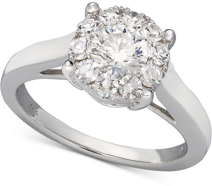 Mariage - Prestige Unity Diamond Ring, 14k White Gold Diamond Engagement Ring (1-1/2 ct. t.w.)