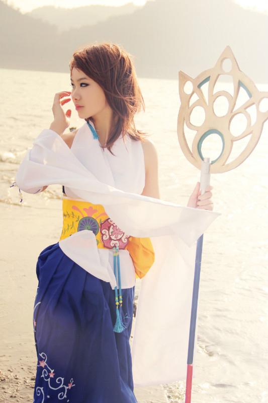 Свадьба - Final Fantasy Yuna Cosplay Costume 04