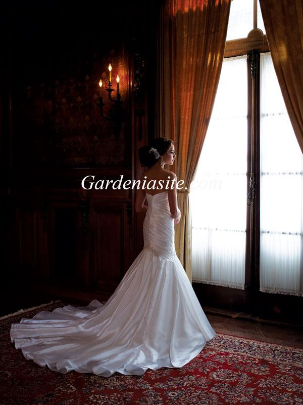 Wedding - Trumpet/Mermaid Sweetheart Chapel Train Bead Applique Charmeuse Wedding Dress 2014