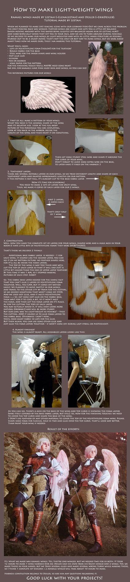 زفاف - DIY Tutorial: DIY Halloween Costume / DIY Light-weight Wings