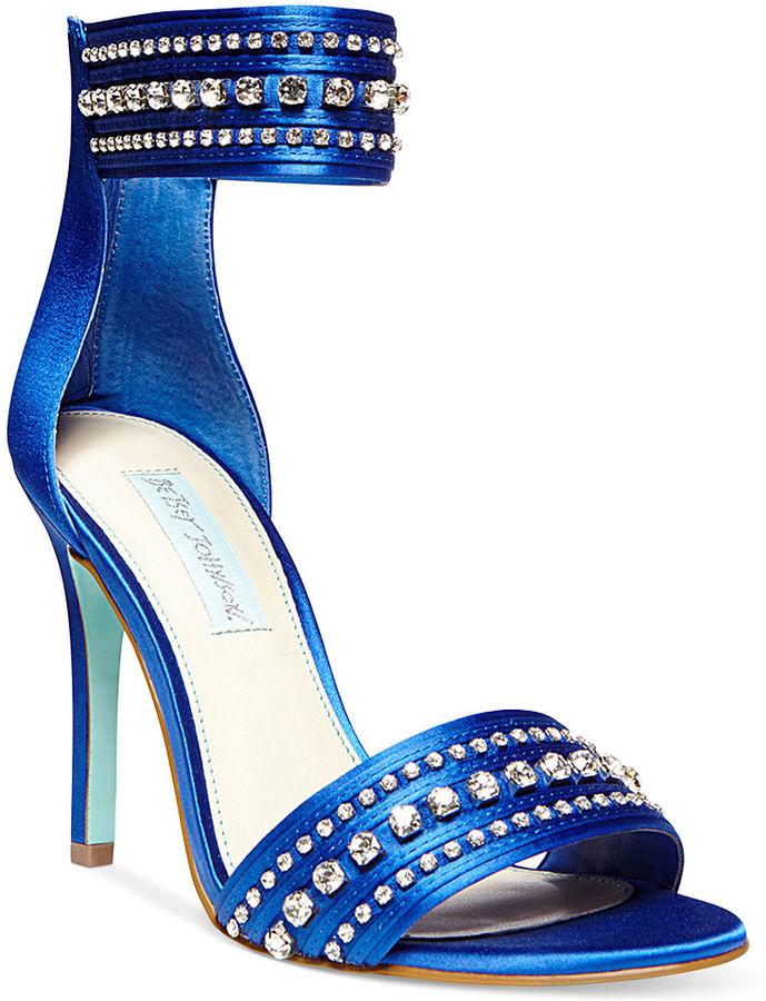 زفاف - Blue by Betsey Johnson Charm Ankle Strap Evening Sandals