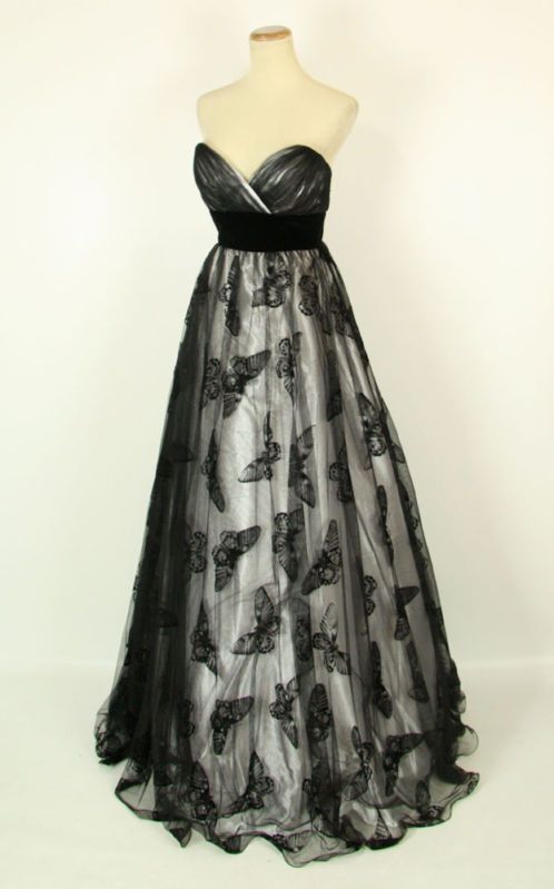 Hochzeit - JOVANI 8987 Black/White $500 Prom Long Evening Ball Gown NWT-Size 4