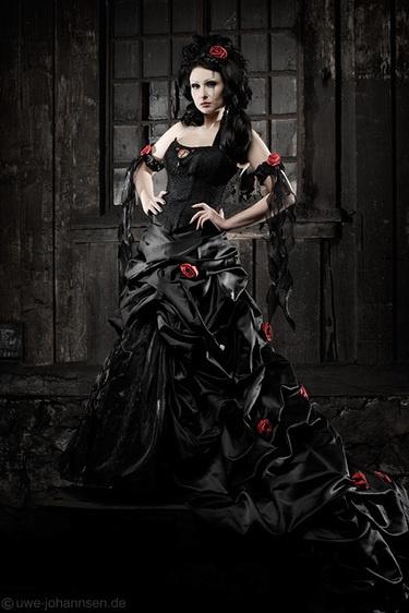 Wedding - Extravagant Black Wedding Gown