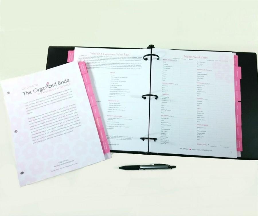 Wedding - Organized Bride Wedding Planner - Binder Included