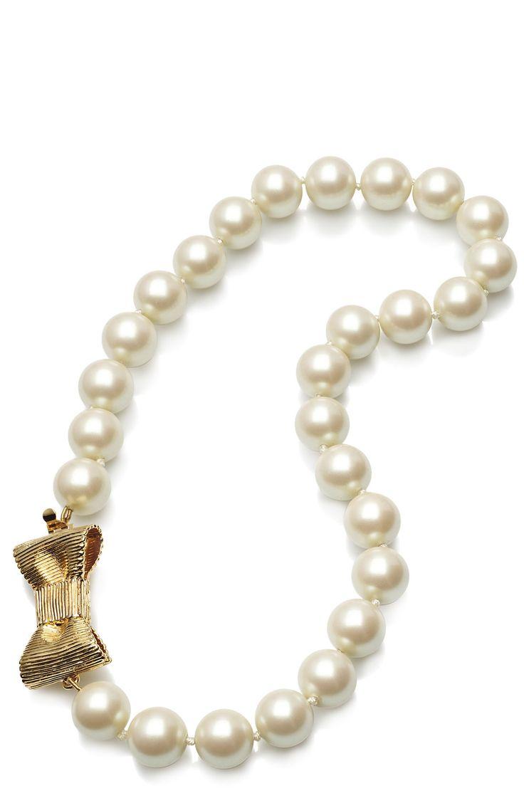 زفاف - Kate Spade New York 'all Wrapped Up' Short Glass Pearl Necklace