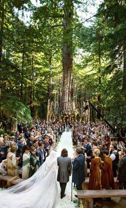 Hochzeit - 10 Insane Facts About Sean Parker's Enchanted Forest Wedding