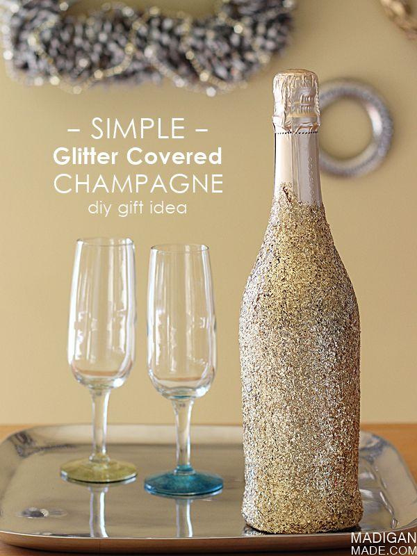 Свадьба - Simple-glitter-covered-champagne-bottle-0_zps580f9b70
