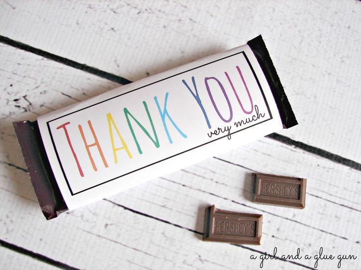 Mariage - Free Candy Bar Wrapper Thank You (and Congrats) Printables
