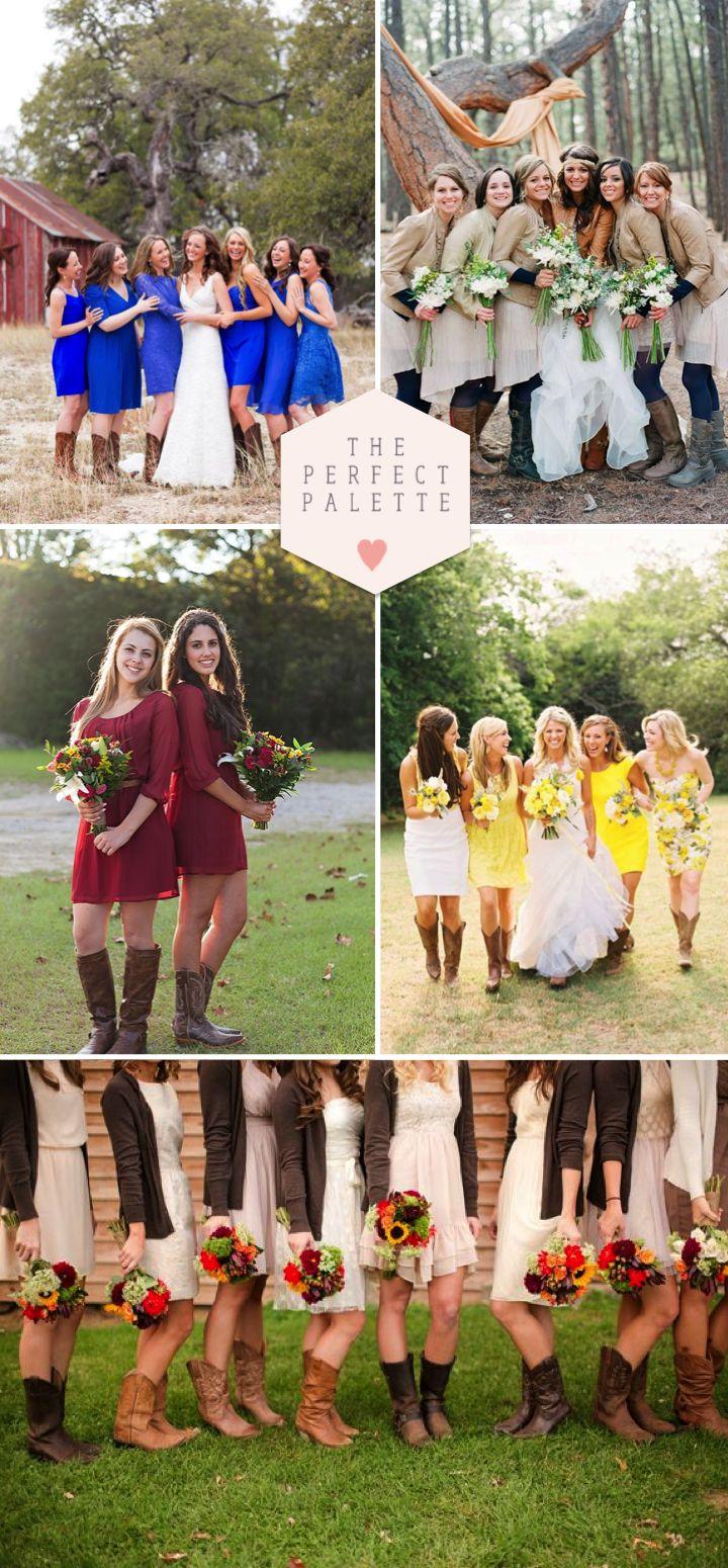 Hochzeit - Style Trend: Bridesmaids In Boots!