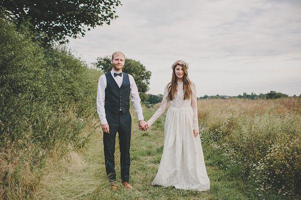 Wedding - A Floral Crown And Backless Gown For An Enchanting Woodland Wedding