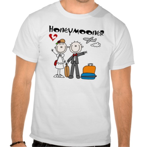 Свадьба - Stick Figure Honeymooner T-shirts and Gifts