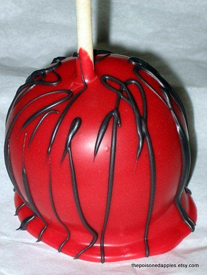 Mariage - 50 Black And Red Caramel Apples Wedding Favors, Party Favors Caramel Apples