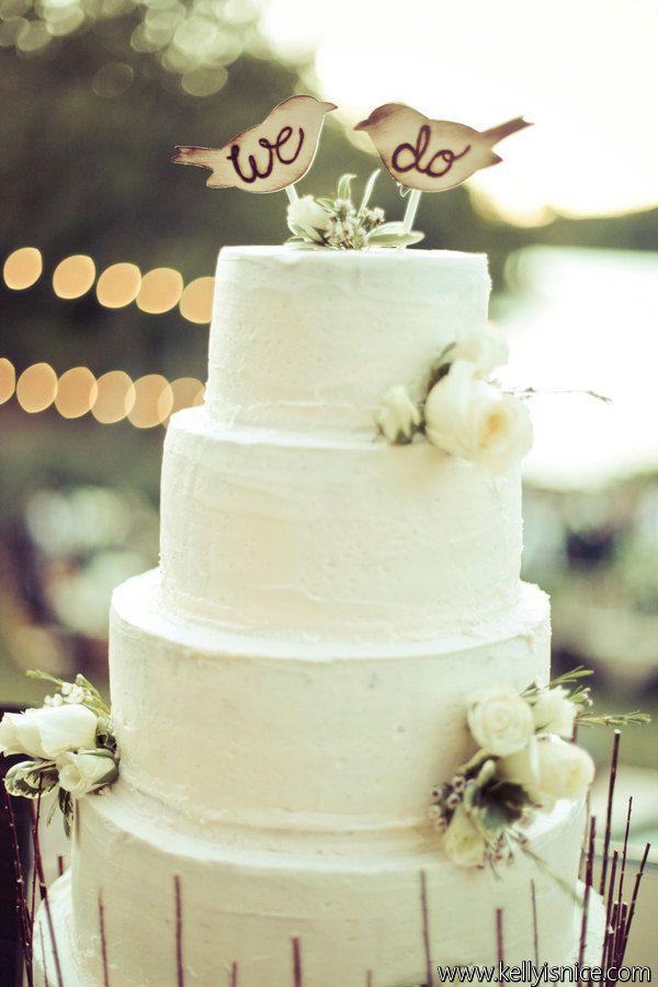 Wedding - Cake Topper Love Birds Rustic Wedding Decor (item E10046)