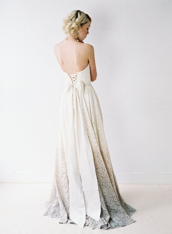 زفاف - Taylor // A Dip-Dyed, Lace Wedding Gown