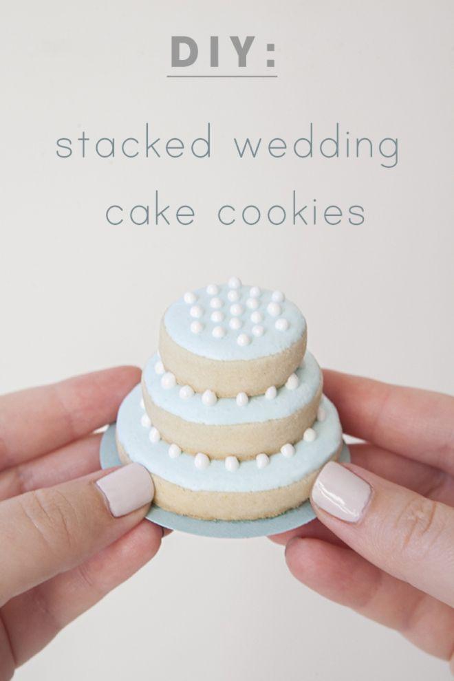 Wedding - Learn How To Make These Darling Stacked Wedding Cookies!